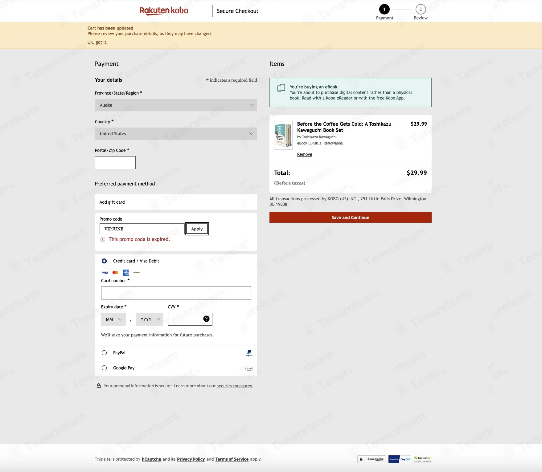 Kobo coupon code: 10% off with VIPJUNE. Tested and valid as 3 weeks ago.