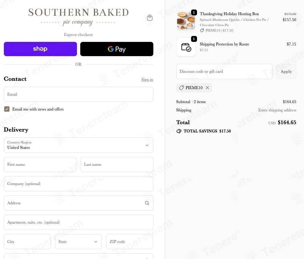 Southern Baked Pie coupon code: 10% off with PIEME10. Tested and valid as 7 months ago.