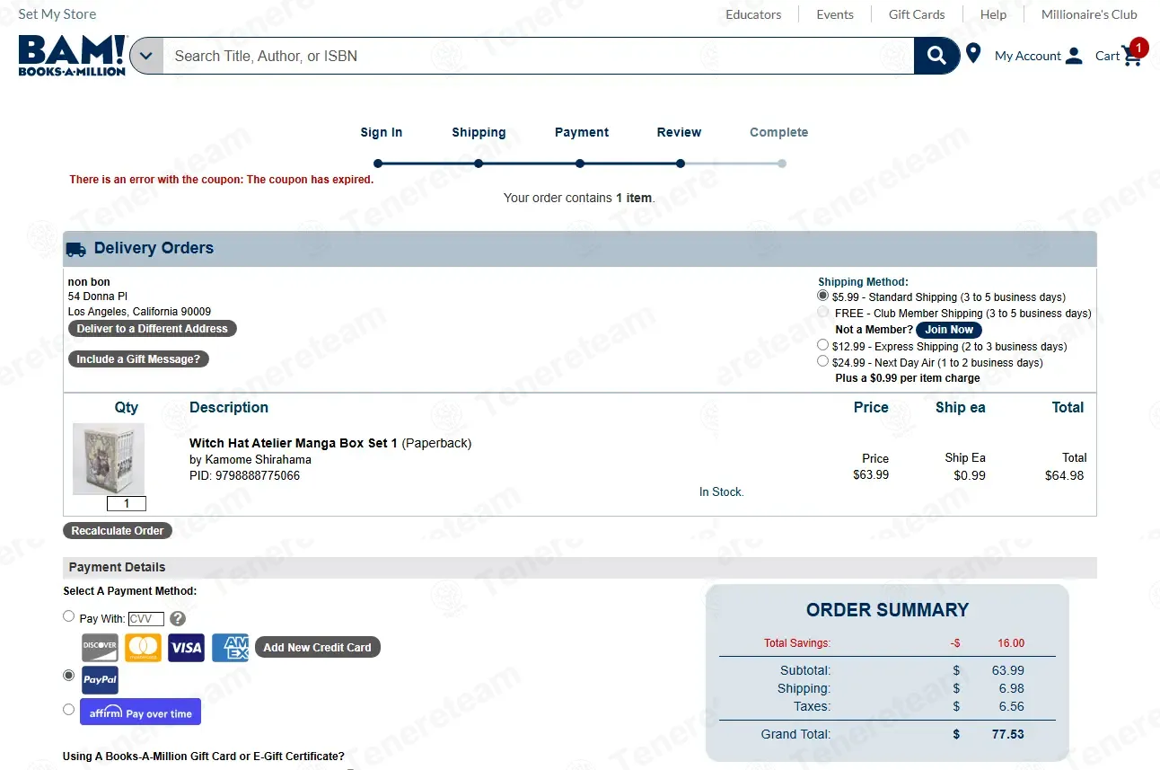 Books A Million coupon code: 20% off with 20Feb25. Tested and valid as 2 months ago.