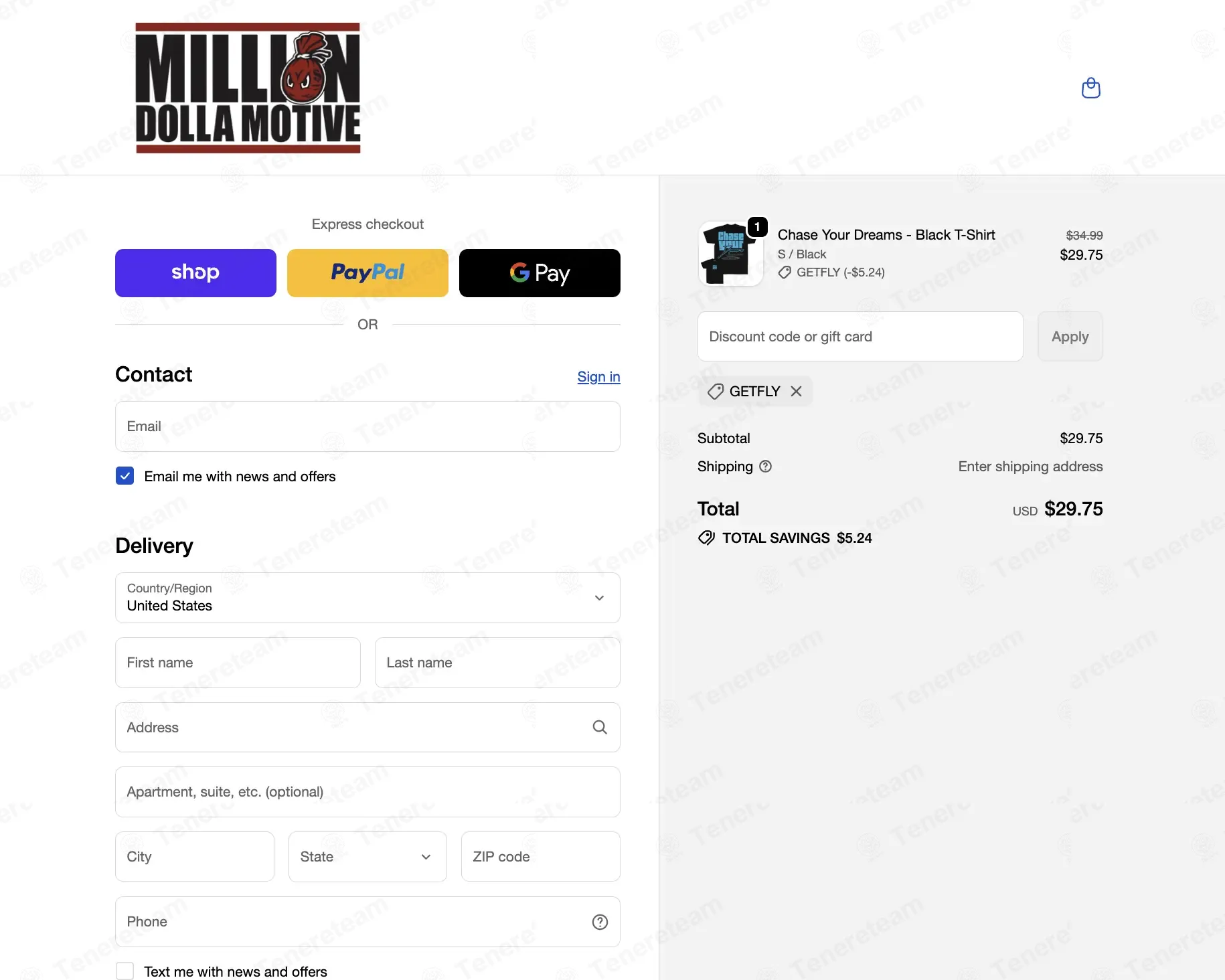 Million Dolla Motive apply coupon code