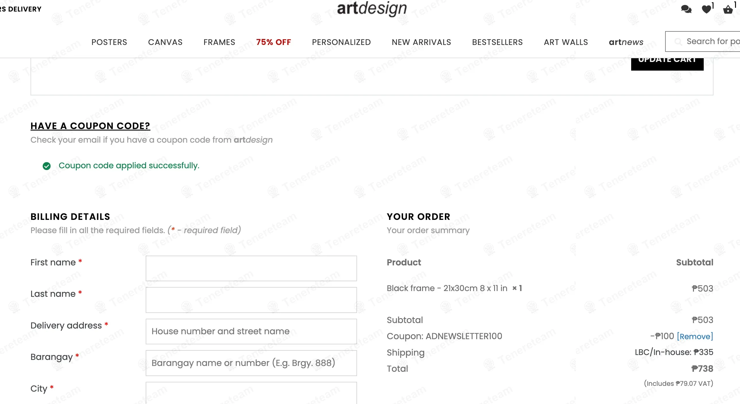 Art Design PH coupon code: $100 off with adnewsletter100. Tested and valid as 11 months ago.