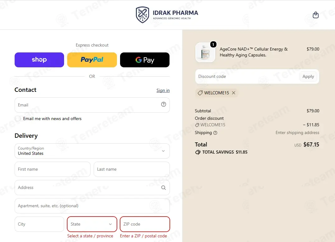 Idrak Pharma apply coupon code