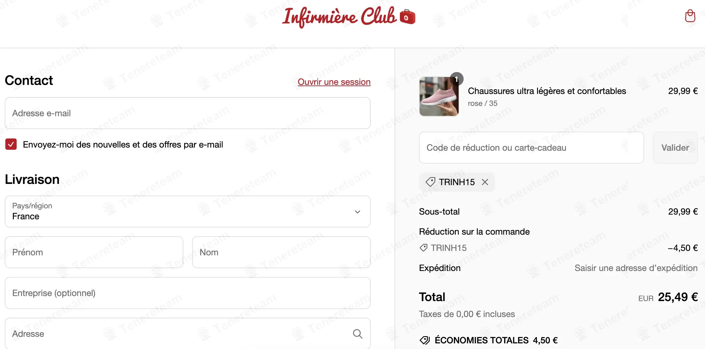 Infirmière Club coupon code: 15% off with TRINH15. Tested and valid as 1 year ago.