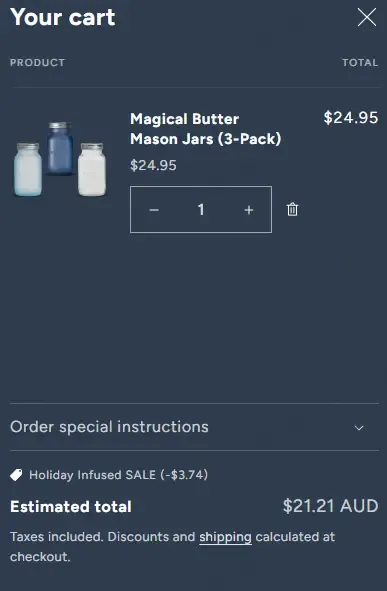 Magical Butter AU coupon code: 15% off with Holiday Infused SALE. Tested and valid as 3 months ago.