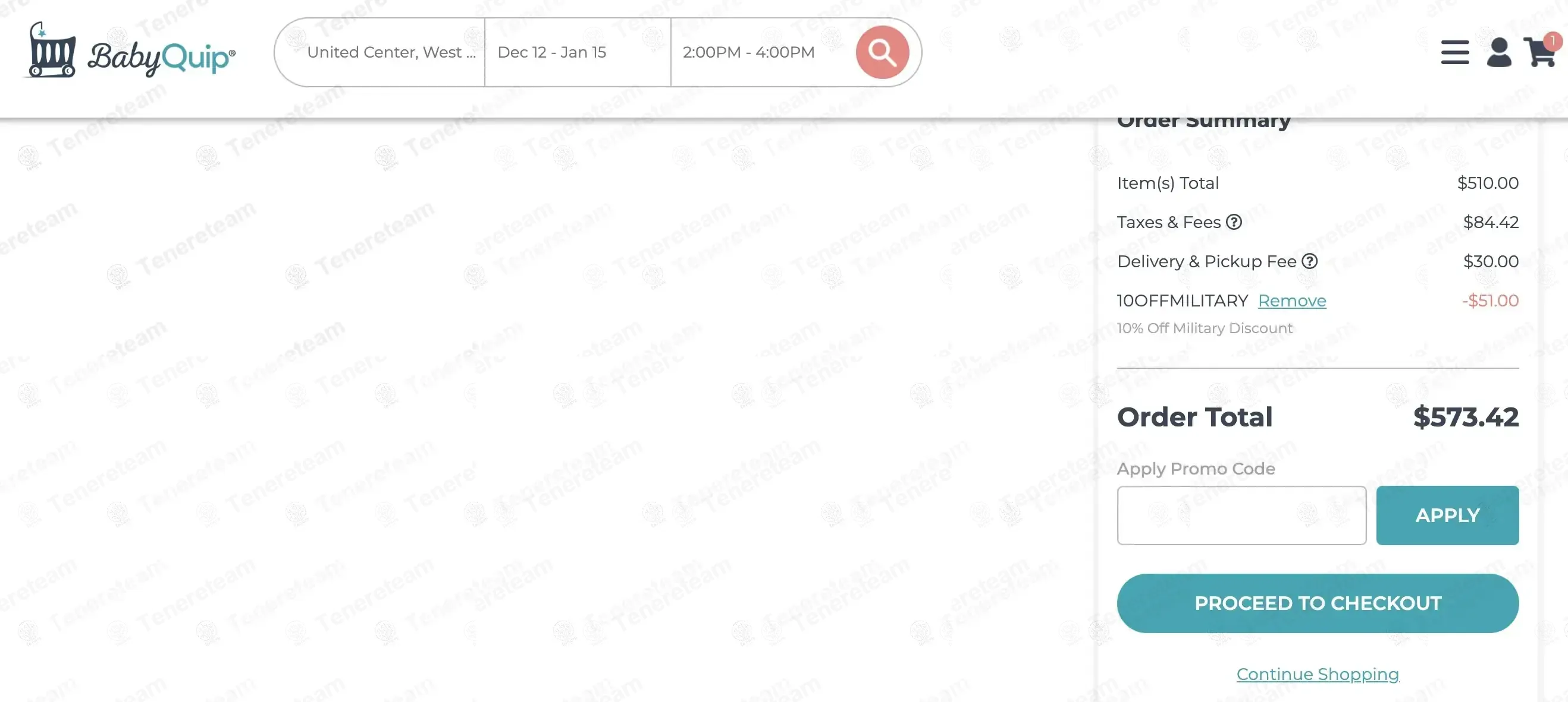BabyQuip coupon code: 10% off with 10OFFMILITARY. Tested and valid as 1 month ago.