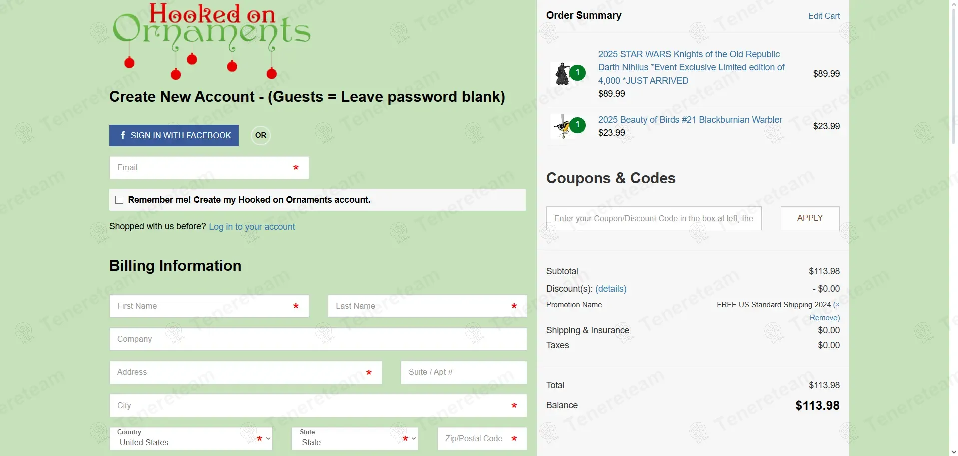 Hooked On Ornaments coupon code: Sale off with SHIPFREE. Tested and valid as 1 year ago.