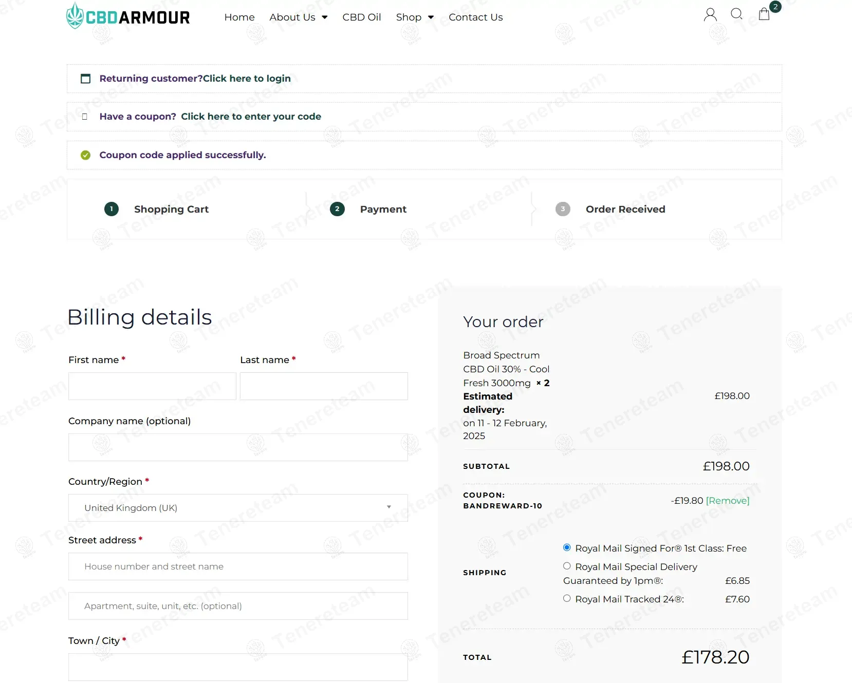CBD Armour coupon code: 10% off with Bandreward-10. Tested and valid as 1 year ago.