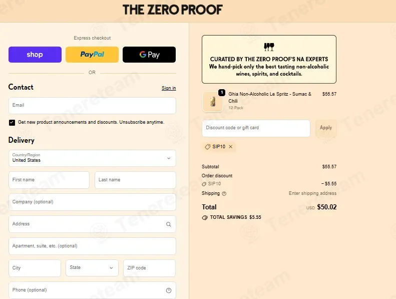 The Zero Proof coupon code: 10% off with SIP10. Tested and valid as 1 minute ago.