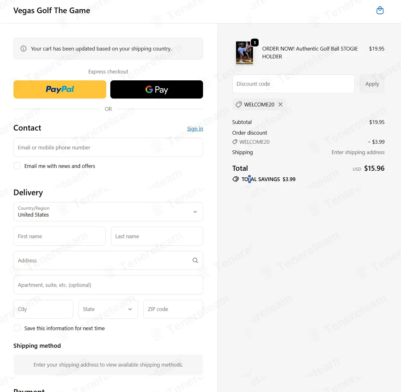 Vegas Golf Game coupon code: 20% off with WELCOME20. Tested and valid as 2 weeks ago.