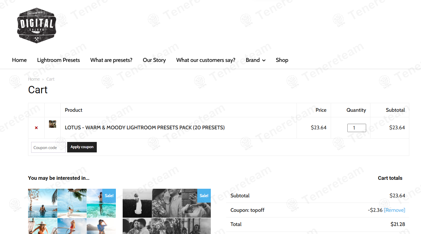 Digital Colors Presets coupon code: 10% off with TOPOFF. Tested and valid as 1 year ago.