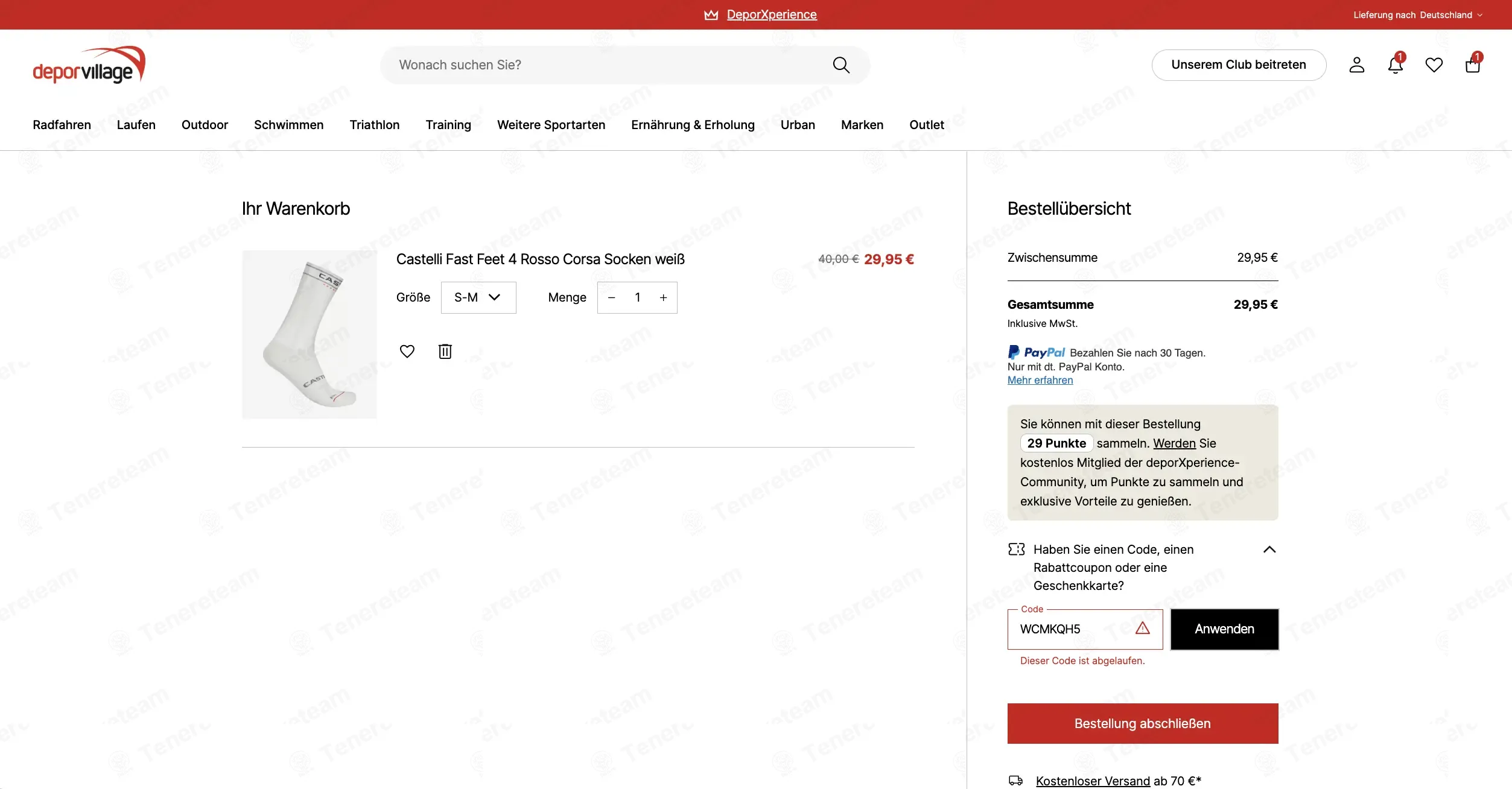 Deporvillage DE coupon code: 5% off with WCMKQH5. Tested and valid as 1 month ago.