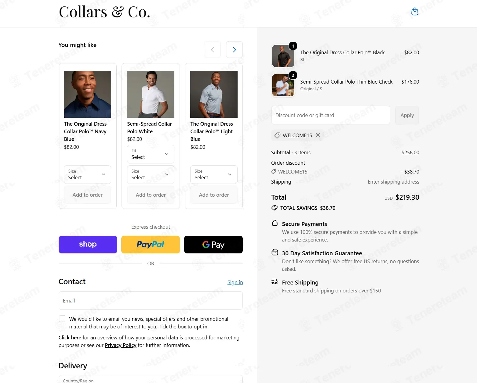Collars and Co coupon code: 15% off with welcome15. Tested and valid as 6 months ago.