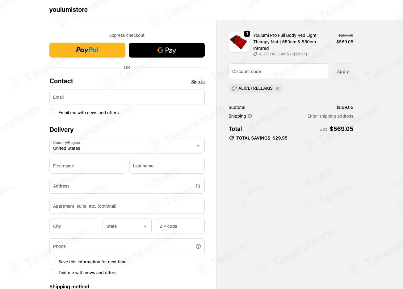 Youlumi Store coupon code: 5% off with ALICETRELLAKIS. Tested and valid as 1 month ago.