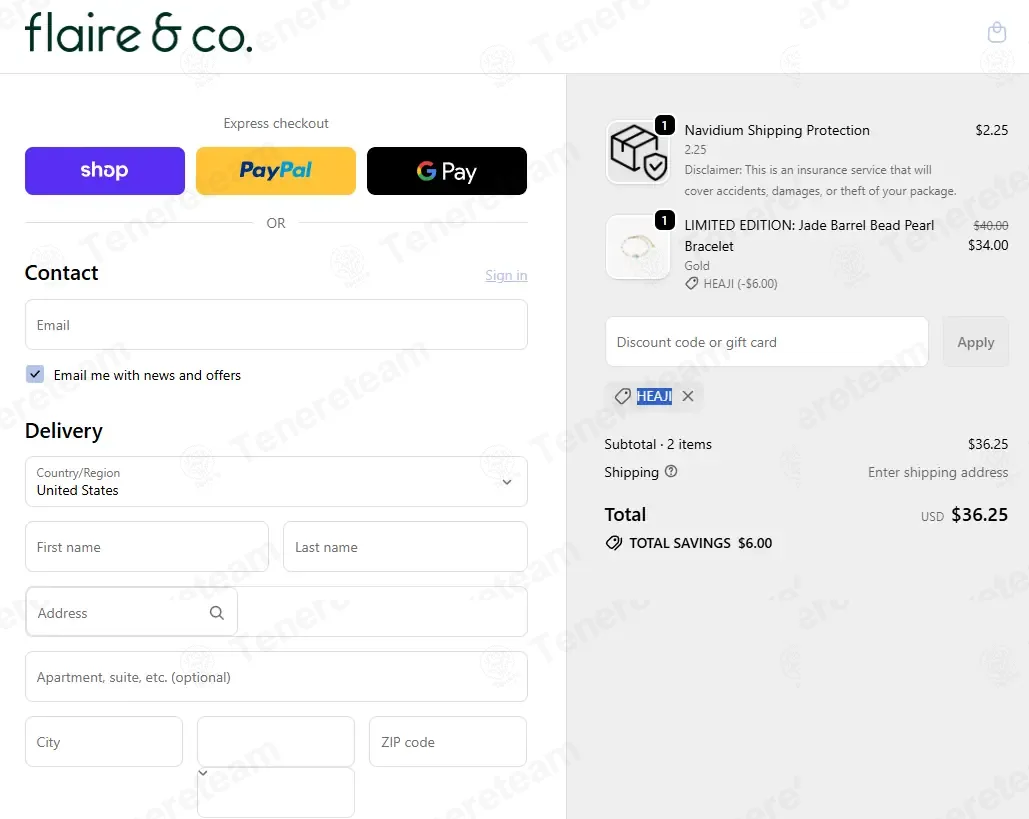 Flaire Accessories coupon code: $6 off with HEAJI. Tested and valid as 3 months ago.
