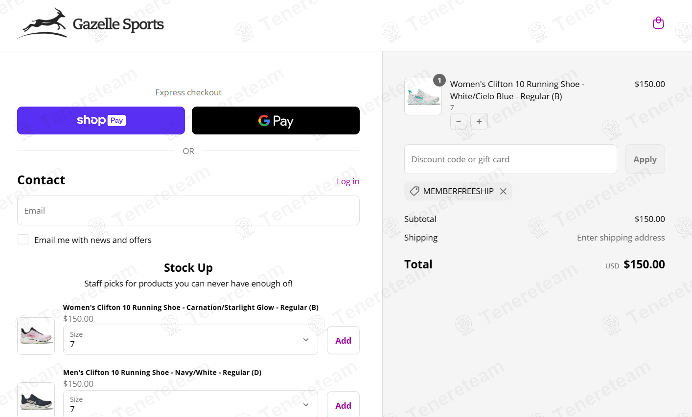 Gazelle Sports coupon code: Sale off with MEMBERFREESHIP. Tested and valid as 1 year ago.