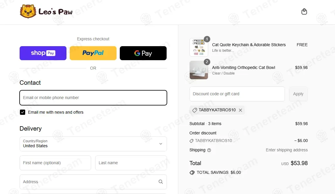Leos Paw coupon code: 10% off with TABBYKATBROS10. Tested and valid as 6 months ago.