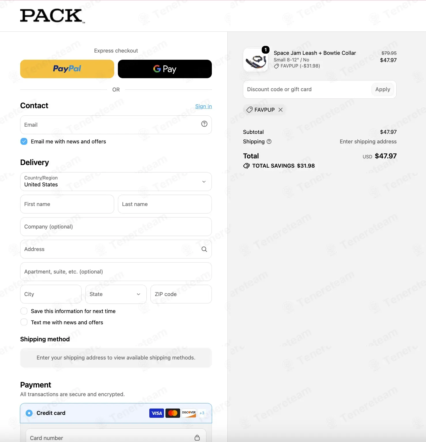 Pack Leashes coupon code verified as working at checkout
