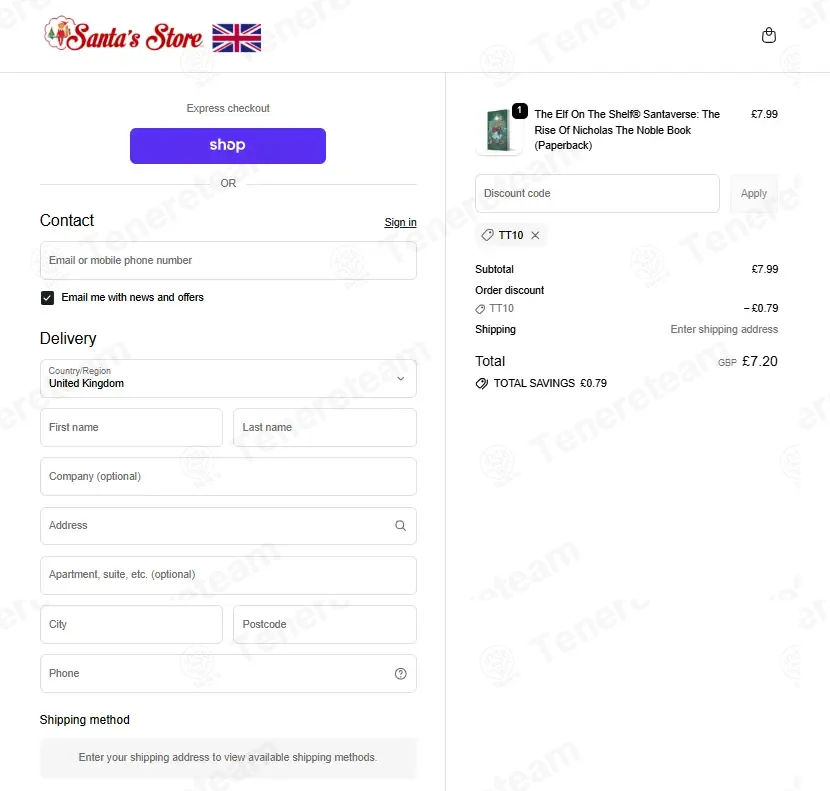 Elf On The Shelf UK coupon code: 10% off with TT10. Tested and valid as 2 weeks ago.