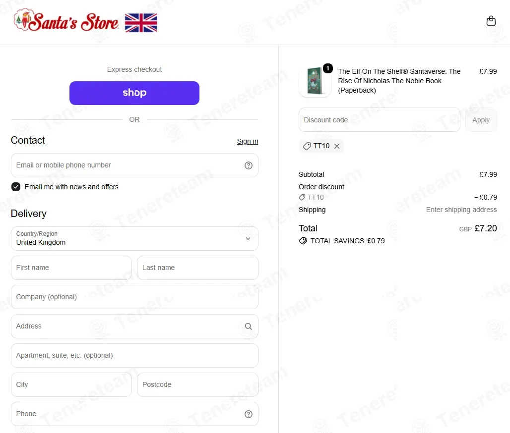 Elf On The Shelf UK coupon code: 10% off with TT10. Tested and valid as 2 weeks ago.