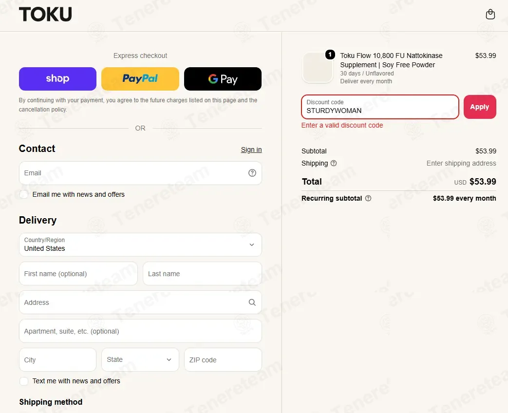 Toku Health coupon code: 20% off with STURDYWOMAN. Tested and valid as 1 hour ago.