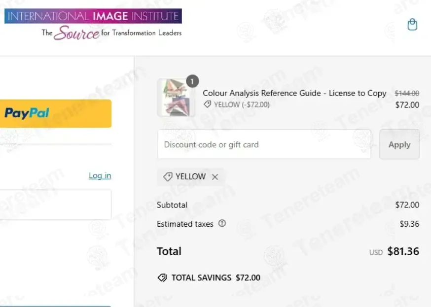 International Image Institute coupon code: 50% off with YELLOW. Tested and valid as 4 months ago.