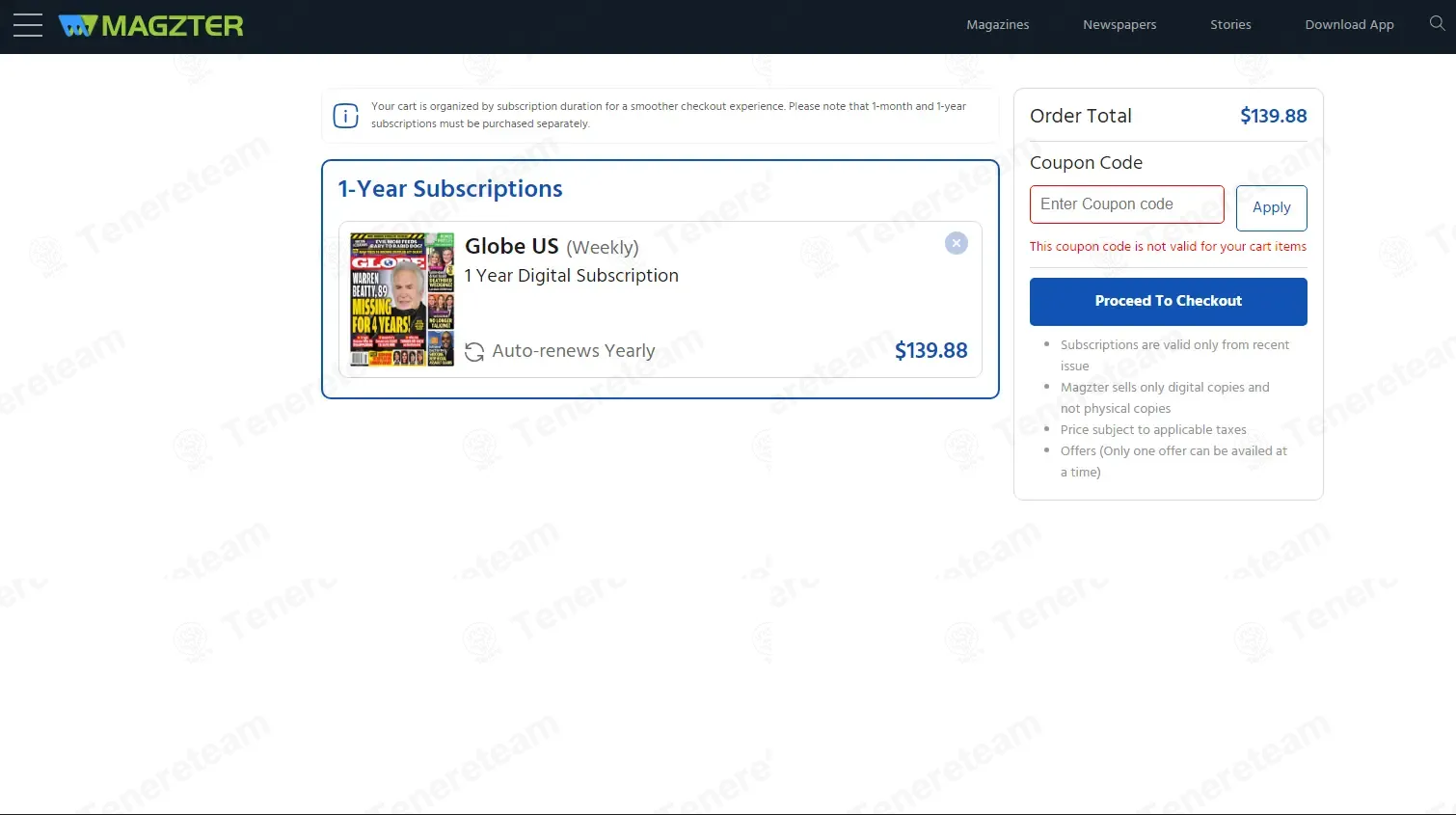 Magzter coupon code re-checked and confirmed working at checkout