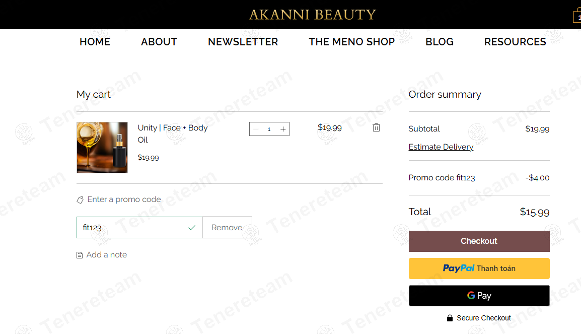 Akanni Beauty coupon code: 20% off with fit123. Tested and valid as 1 year ago.