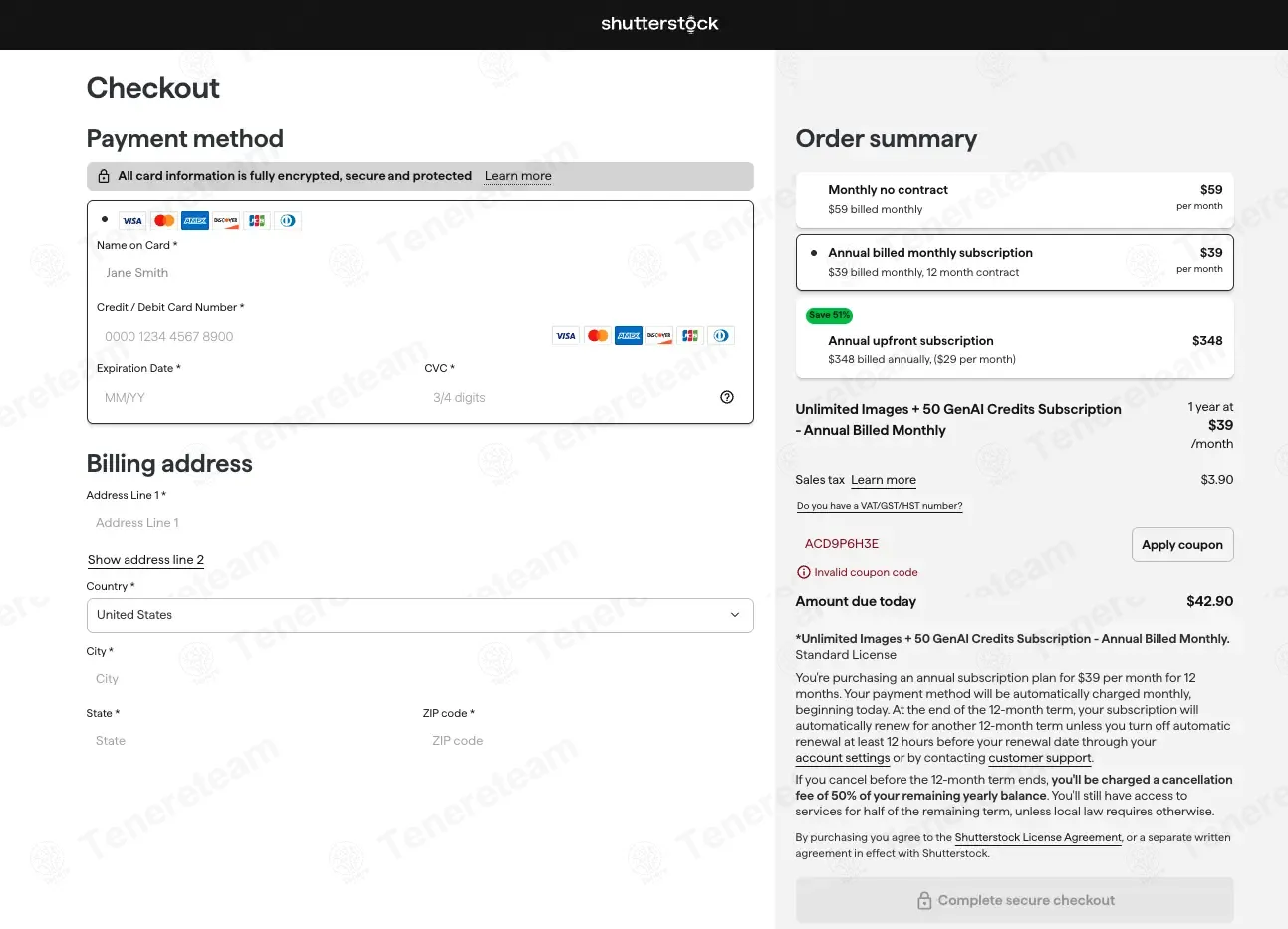 ShutterStock coupon code: 15% off with ACD9P6H3E. Tested and valid as 2 weeks ago.