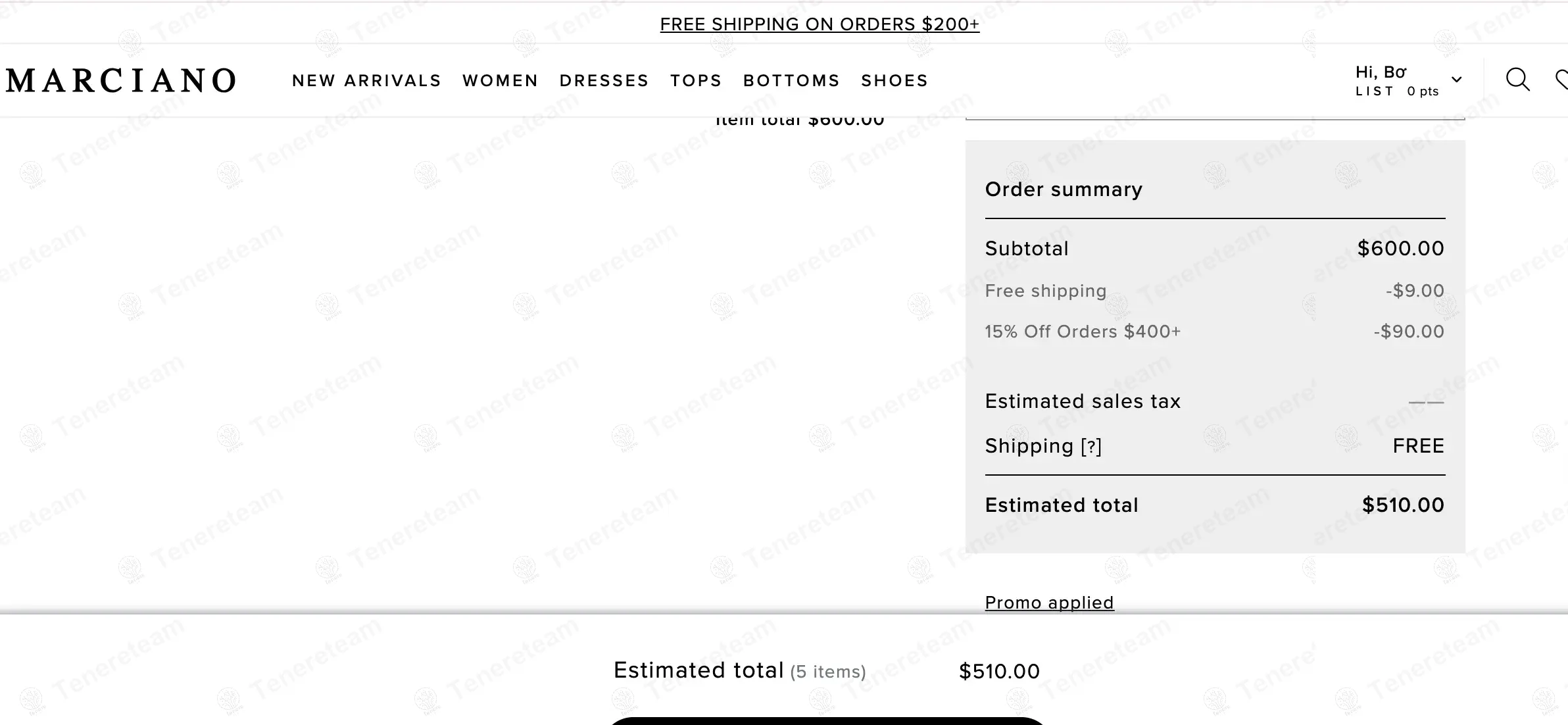Marciano coupon code: 15% off with 15OFFM. Tested and valid as 1 year ago.
