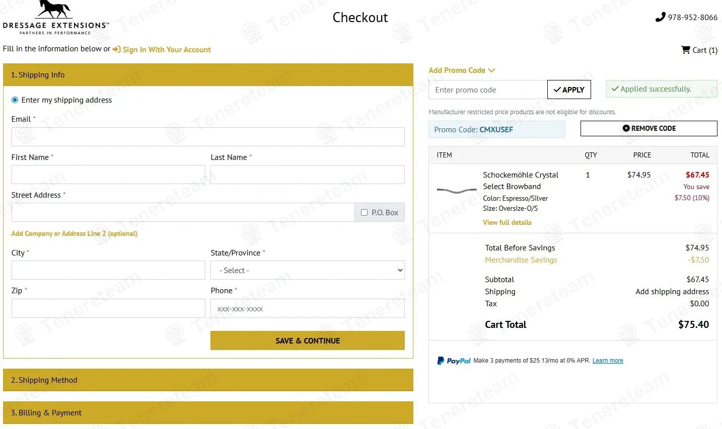 Dressage Extensions coupon code: 10% off with CMXUSEF. Tested and valid as 11 months ago.