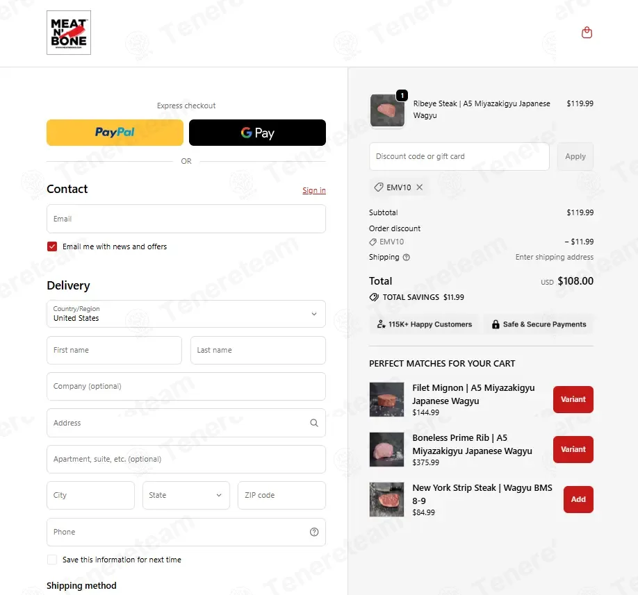 Meat N Bone coupon code: 10% off with EMV10. Tested and valid as 4 weeks ago.