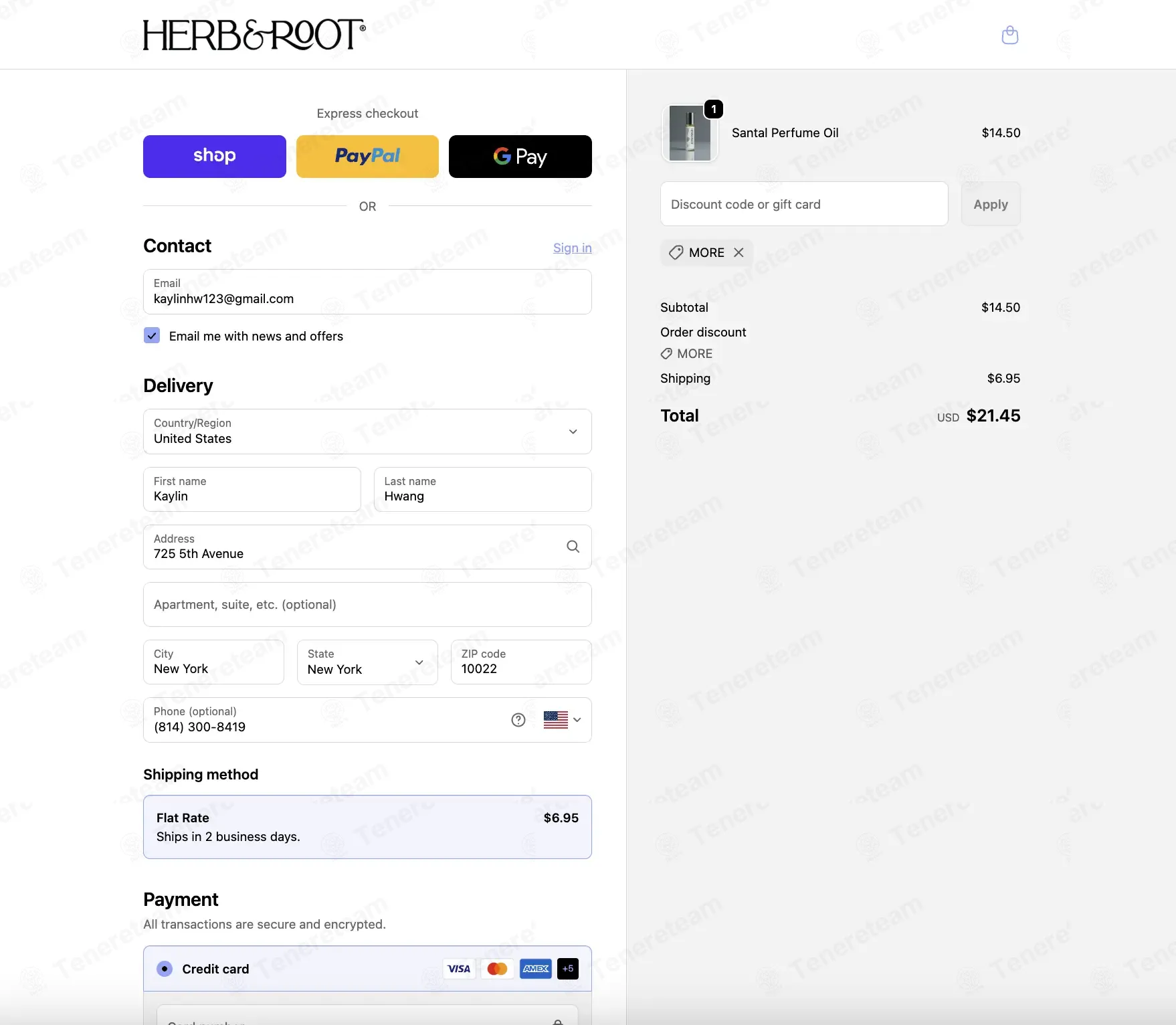 Herb And Root coupon code: 10% off with MORE. Tested and valid as 1 month ago.