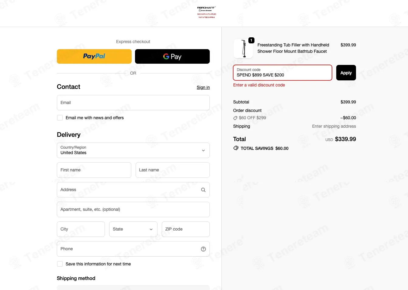Rbrohant coupon code: $200 off with SPEND $899 SAVE $200. Tested and valid as 4 weeks ago.