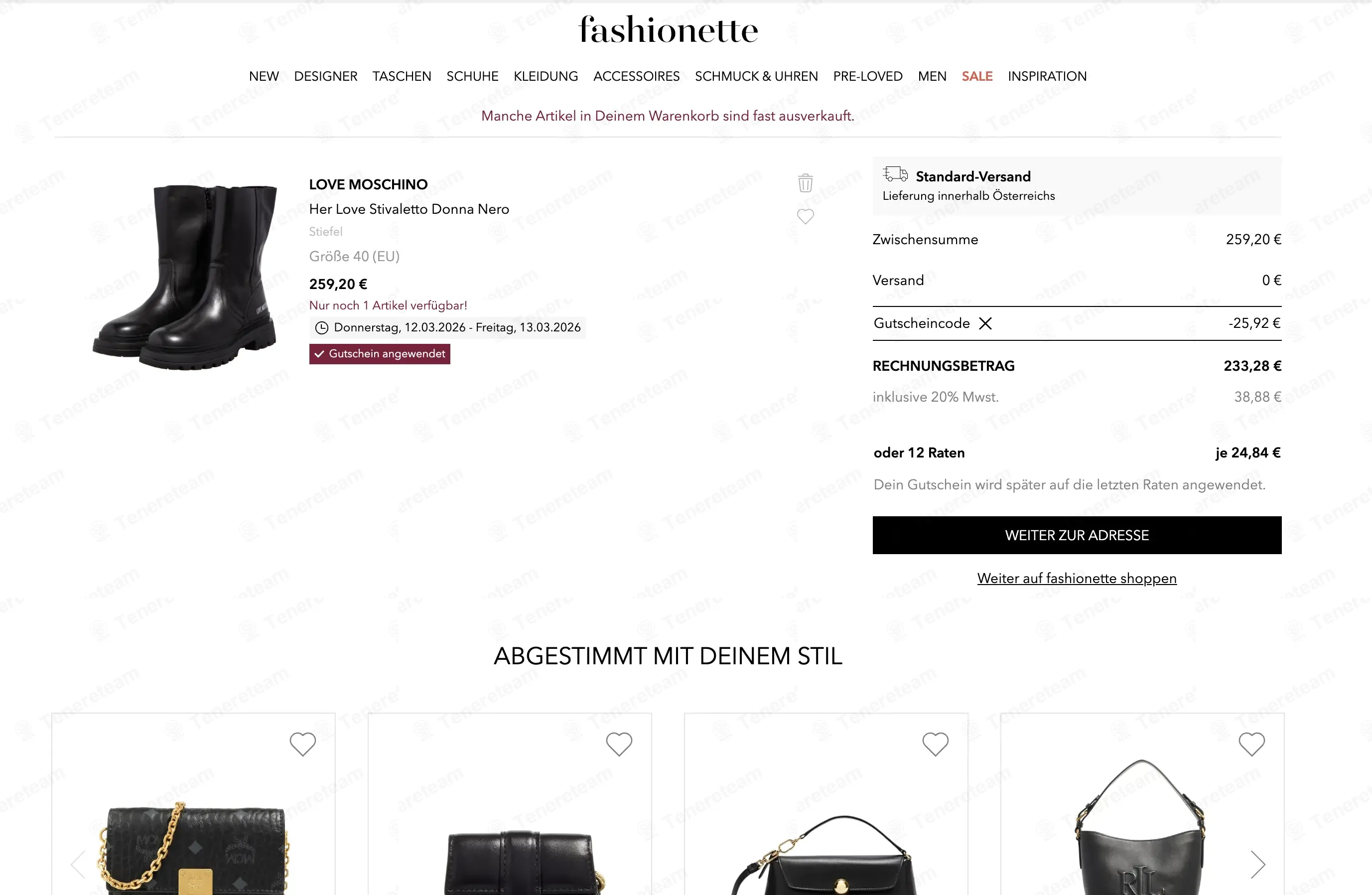 Fashionette AT coupon code: 10% off with HER10. Tested and valid as 4 months ago.
