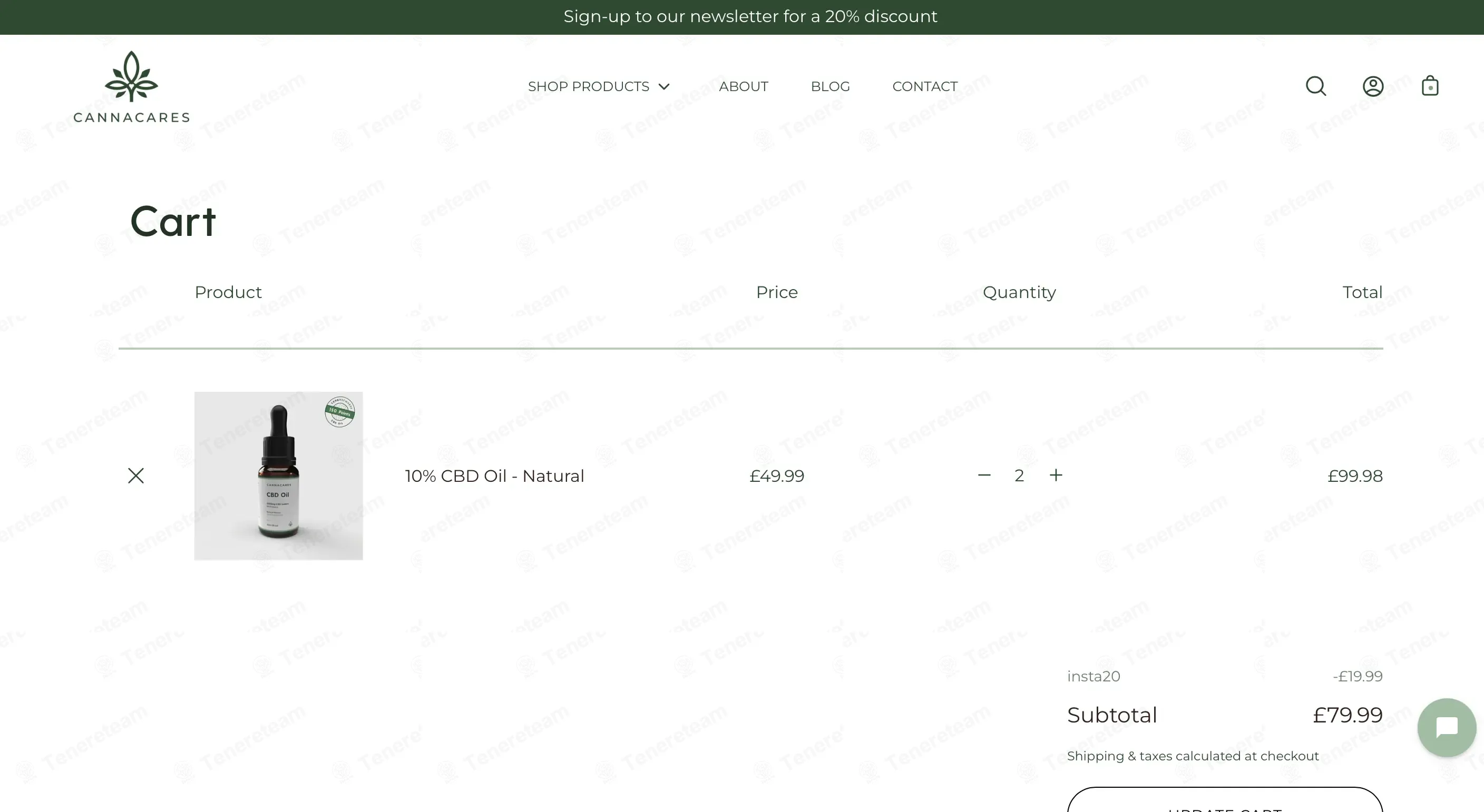 Cannacares coupon code: 20% off with INSTA20. Tested and valid as 6 months ago.