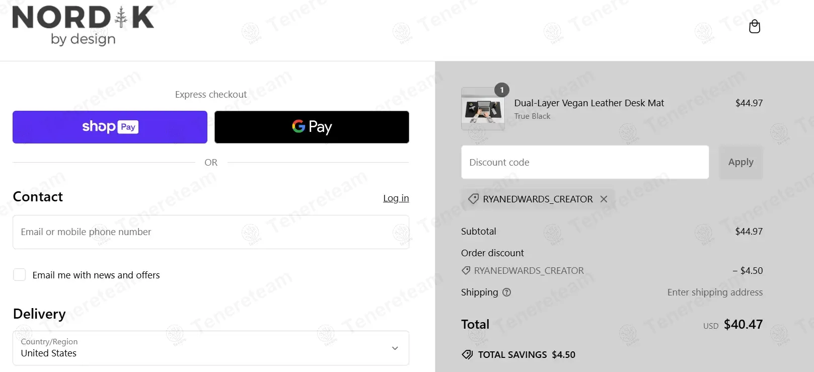Nordik By Design coupon code: 10% off with RYANEDWARDS_CREATOR. Tested and valid as 1 year ago.