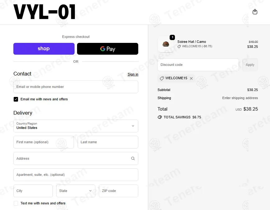 VYL 01 coupon code: 15% off with WELCOME15. Tested and valid as 11 months ago.