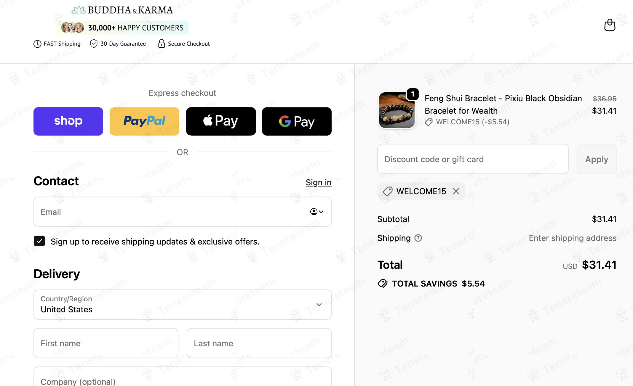 Buddha and Karma coupon code: 15% off with WELCOME15. Tested and valid as 8 months ago.