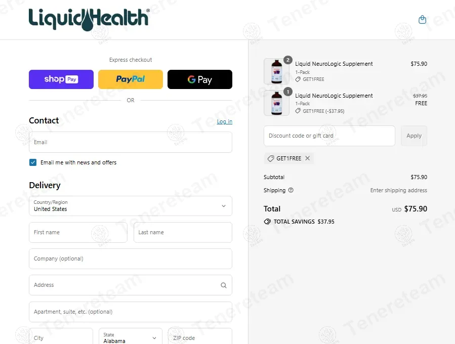 Liquid Health USA coupon code: 100% off with GET1FREE. Tested and valid as 1 year ago.