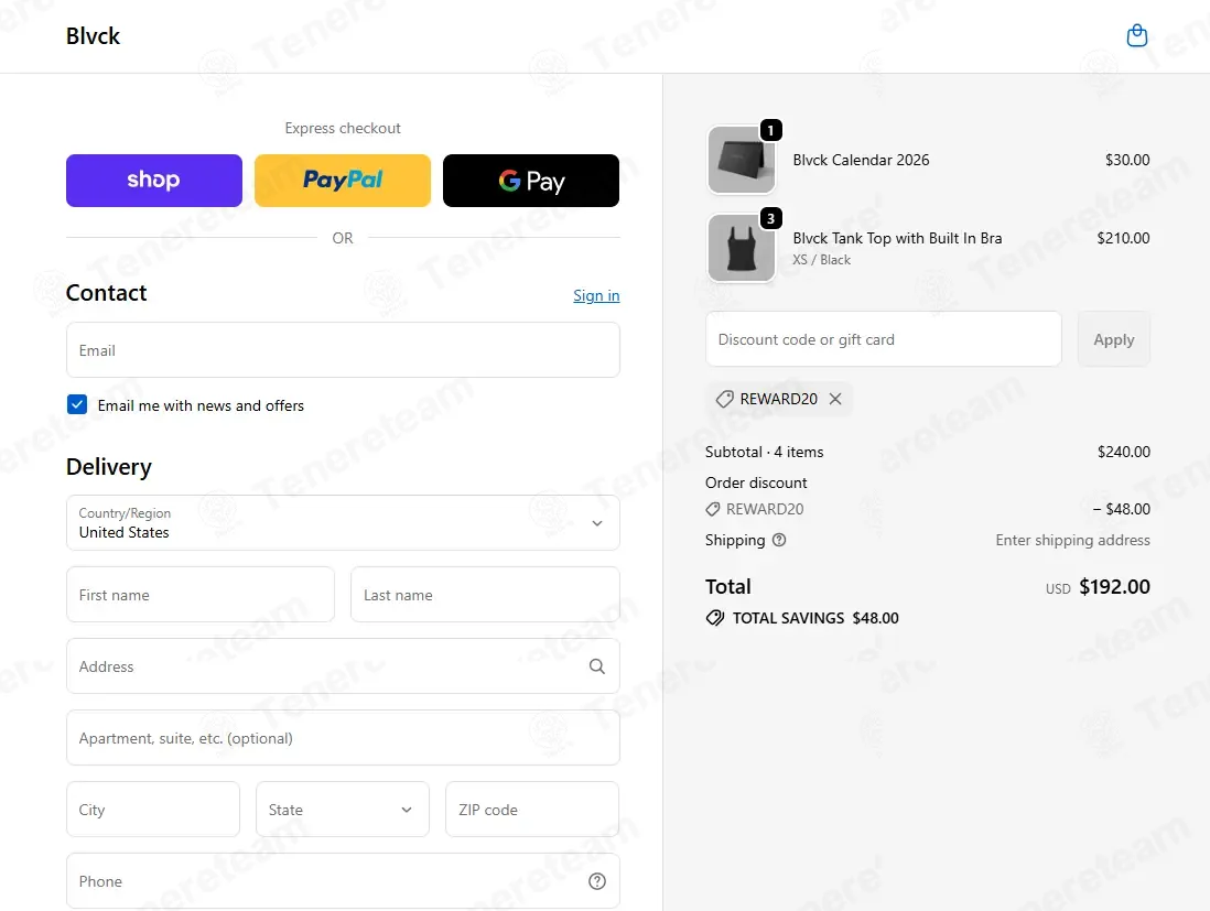 Blvck Paris coupon code: 20% off with REWARD20. Tested and valid as 1 week ago.
