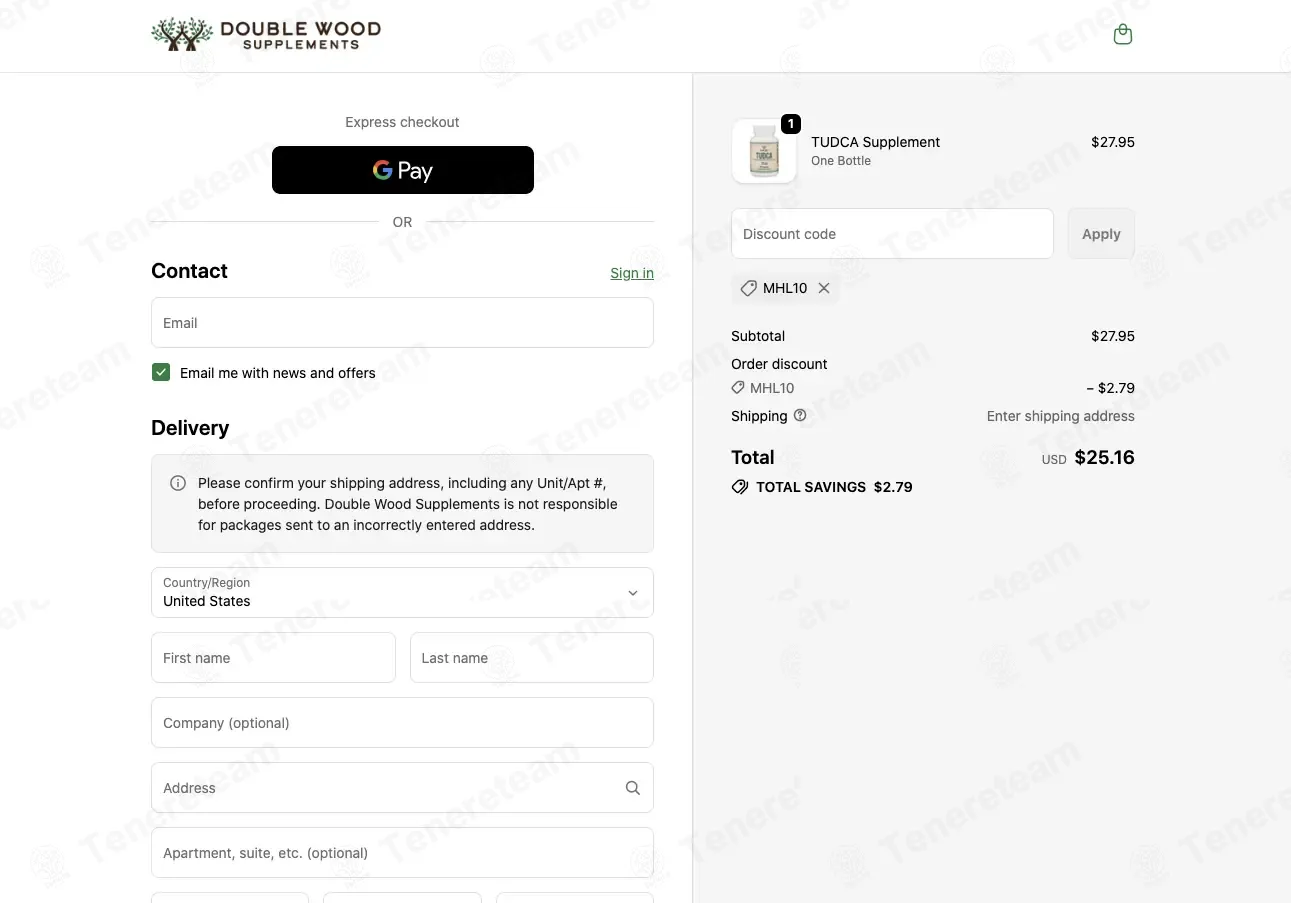 Double Wood Supplements coupon code: 10% off with MHL10. Tested and valid as 1 month ago.