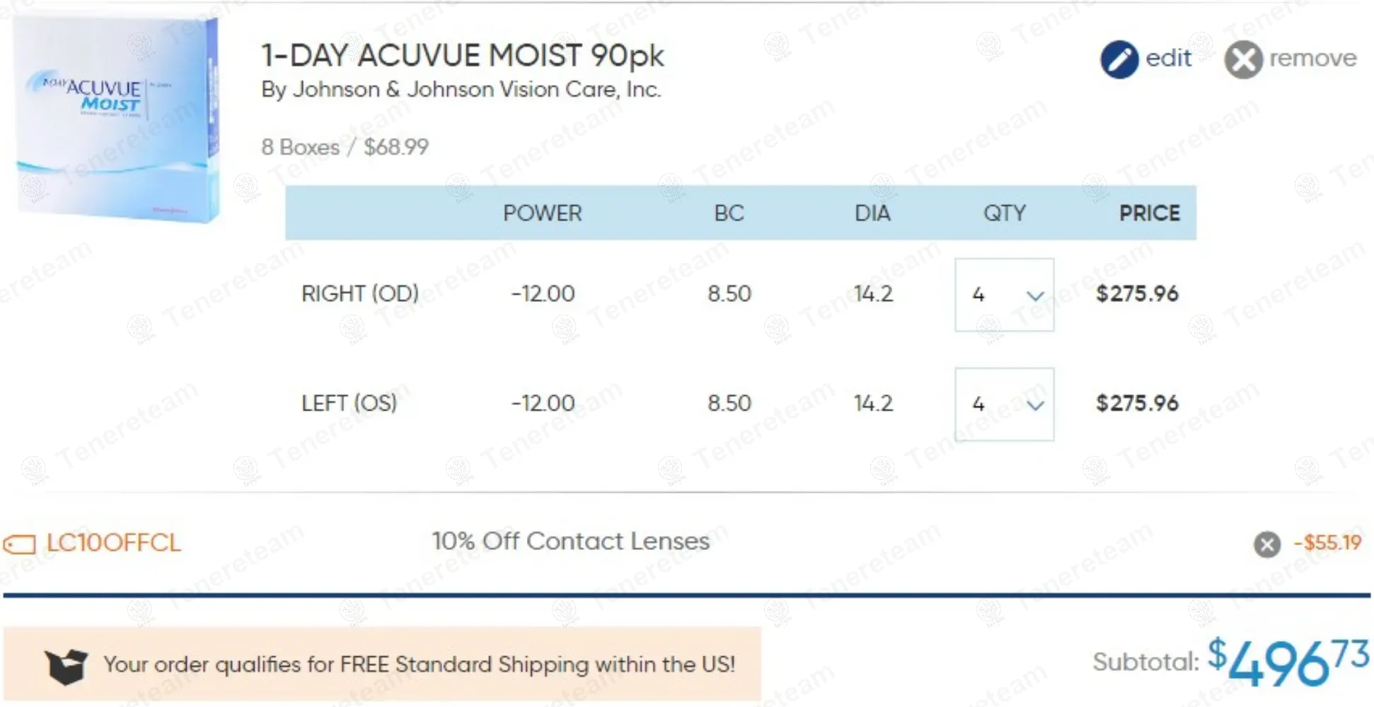 Discount Contact Lenses coupon code: Sale off with LC10OFFCL. Tested and valid as 1 year ago.