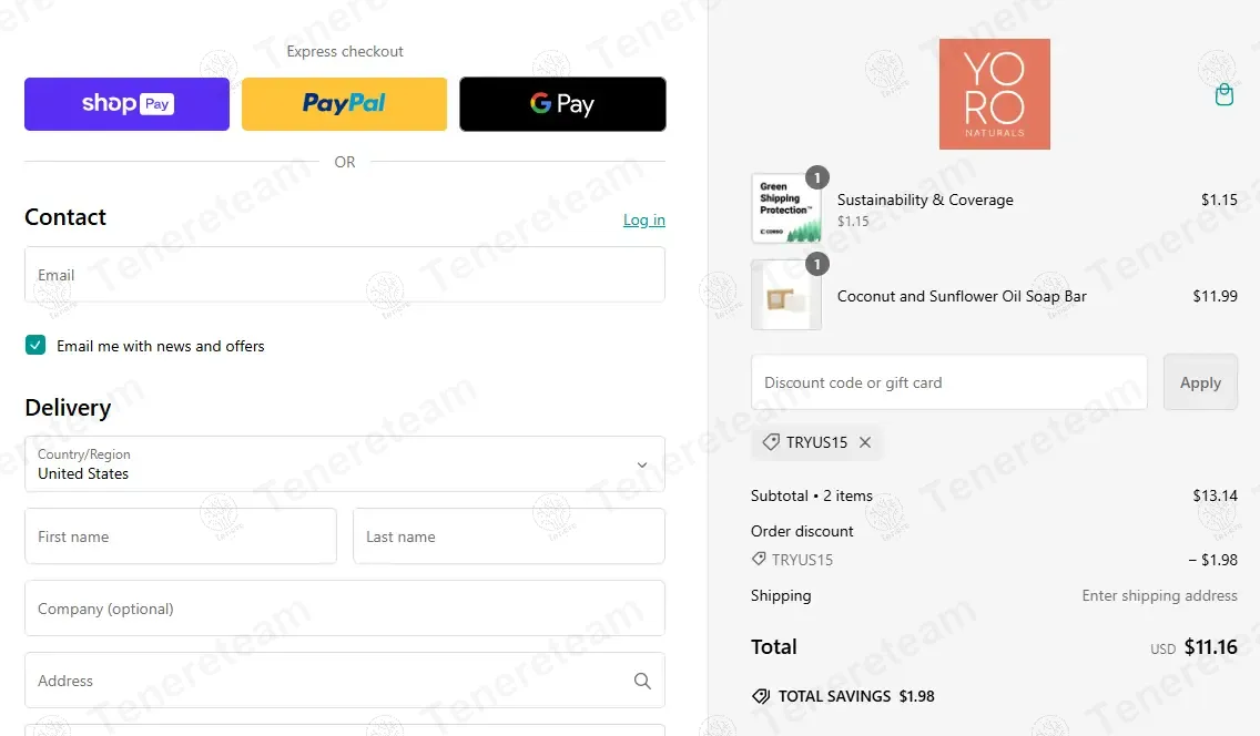 YoRo Naturals coupon code: 15% off with TRYUS15. Tested and valid as 1 year ago.