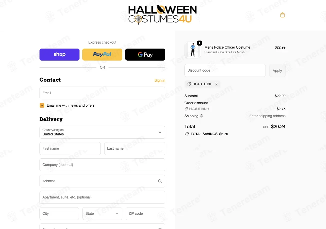 Halloween Costumes 4 U coupon code: 12% off with HC4UTRINH. Tested and valid as 1 month ago.