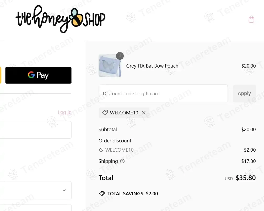 The Honey B Shop coupon code: 10% off with WELCOME10. Tested and valid as 1 year ago.