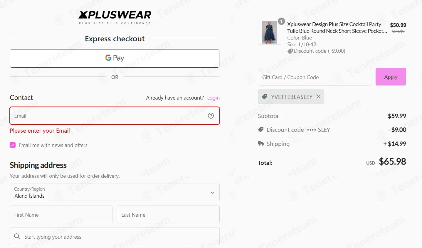 Xpluswear coupon code verified as working at checkout