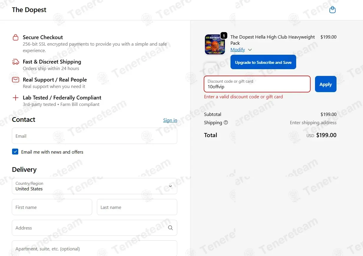 Thedopestshop coupon code: 10% off with 10offvip. Tested and valid as 21 hours ago.