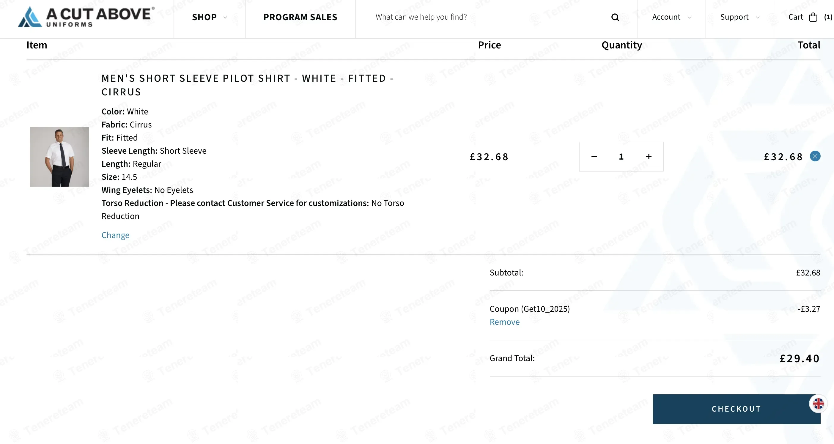 A Cut Above Uniforms coupon code: 10% off with GET10_2025. Tested and valid as 6 months ago.
