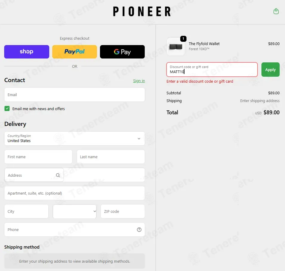 Pioneer Carry coupon code: 10% off with MATT10. Tested and valid as 2 months ago.