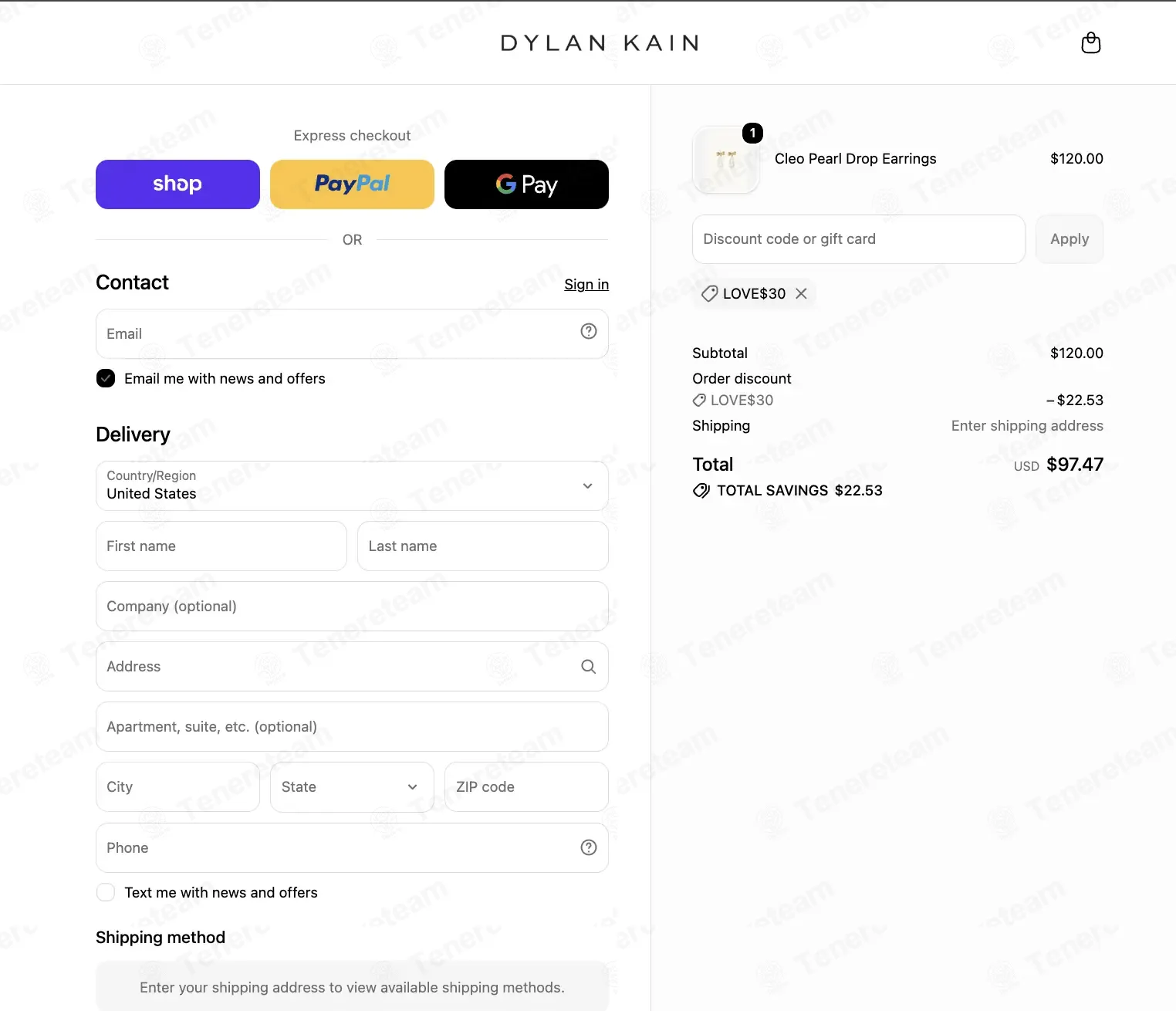 Dylan Kain coupon code verified as working at checkout